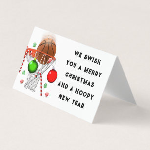 Funny Basketball-kerstkaarten Kaart