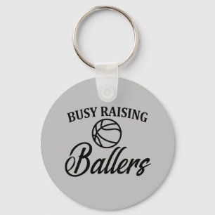 Funny Basketball mama papa Sleutelhanger