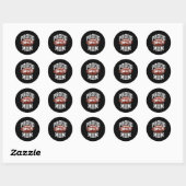 Funny Basketball Mom 67 Meme Proud Mama Design  Ronde Sticker (Vel)
