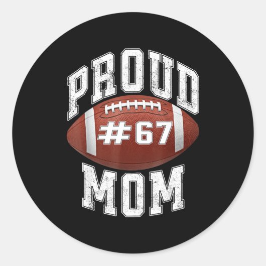 Funny Basketball Mom 67 Meme Proud Mama Design  Ronde Sticker (Voorkant)
