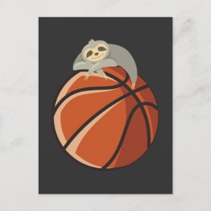 Funny Basketball Player Sloth Lazy Sport Lover Briefkaart
