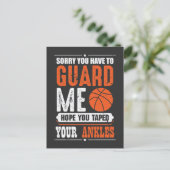 Funny Basketball Player Team Sport Trash Briefkaart (Staand voorkant)