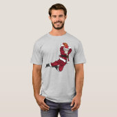 Funny Basketball Santa Dunk T-shirt (Voorkant volledig)