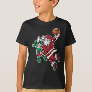 Funny Basketball Santa T-shirt