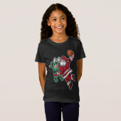 Funny Basketball Santa T-shirt (Voorkant volledig)