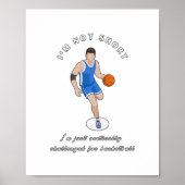 Funny Basketball Slogan Design Poster (Voorkant)