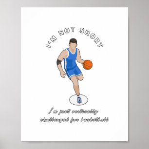 Funny Basketball Slogan Design Poster