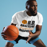Funny Basketball T-shirt<br><div class="desc">Ik heb obd, obsessieve Basketball Disorder. Ik hou van basketbal spelen. Sport humor.</div>
