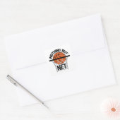Funny Basketball T Shirt Print Vierkante Sticker (Envelop)
