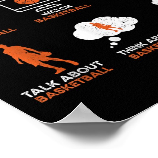 Funny Basketball Things I Do In My Spare Time Bask Poster (Hoek)