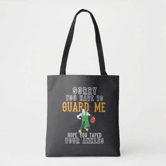 Funny Basketball Tote Bag (Voorkant)