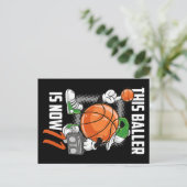 Funny basketbalspeler 11e verjaardag 11 jaar briefkaart (Staand voorkant)