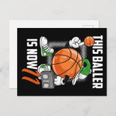 Funny basketbalspeler 11e verjaardag 11 jaar briefkaart (Voorkant / Achterkant)