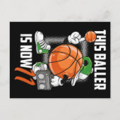 Funny basketbalspeler verjaardag 11 jaar briefkaart (Voorkant)