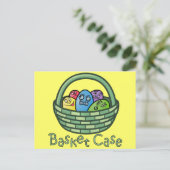 Funny Basketcase Pasen Feestdagenkaart (Staand voorkant)