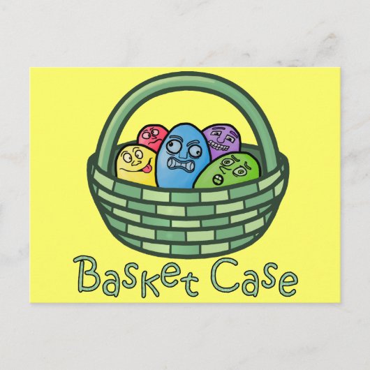 Funny Basketcase Pasen Feestdagenkaart (Voorkant)
