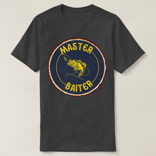 Funny Bass and Fly Fishing Quottes Vist Meme Mas T-shirt (Design voorkant)