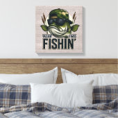 Funny Bass Fishing  Canvas Afdruk (Insitu (Slaapkamer))