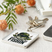 Funny Bass Fishing  Sleutelhanger (Zijkant)