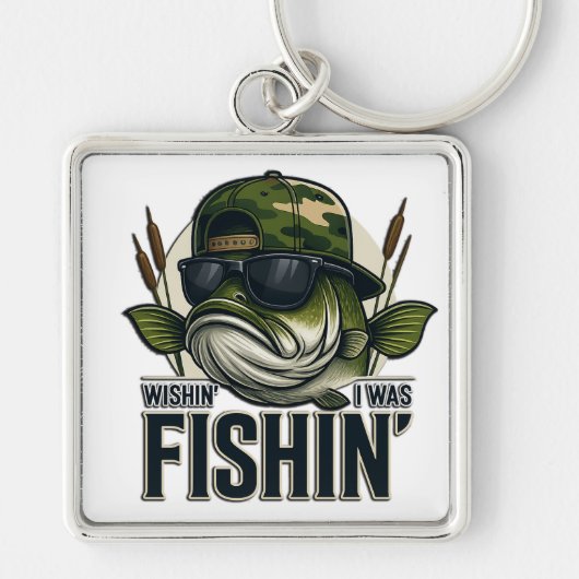 Funny Bass Fishing  Sleutelhanger (Voorkant)