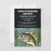 Funny Bass Gevist Verjaardagsfeestje Mannen Kaart (Achterkant)