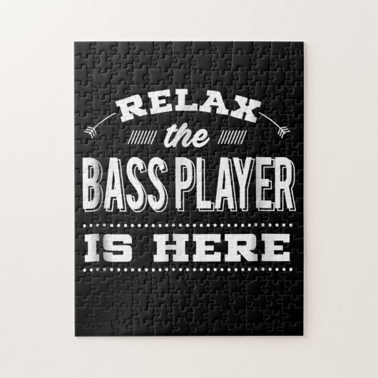 Funny Bass Guitar Relax Player is hier Legpuzzel (Verticaal)