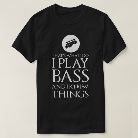 Funny Bass Player Guitar Design T-shirt (Design voorkant)