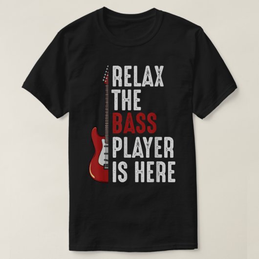 Funny Bass Player Musician Design T-shirt (Design voorkant)