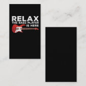 Funny Bass Player Quote assisteert muzikant Visitekaartje (Voorkant / Achterkant)