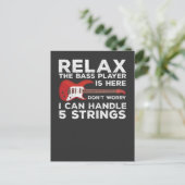 Funny Bass Player Strings But Musician Briefkaart (Staand voorkant)