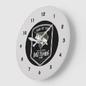 Funny Bass Vist Quote Clock Grote Klok (Hoek)