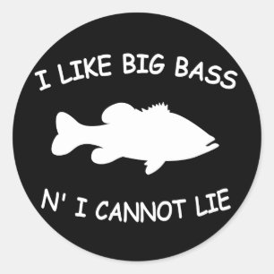 Funny Bass Vist Ronde Sticker