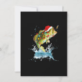 Funny Bass Vist Santa Hat Kerstmis Pajama Fish Kaart (Voorkant)