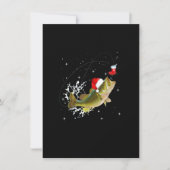 Funny Bass Vist Santa Hat Kerstmis Pajama Fish Kaart (Voorkant)