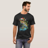 Funny Bass Vist Santa Hat Kerstmis Pajama Fish T-shirt (Voorkant volledig)