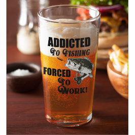 Funny Bass Vist Werk Quote Sport Hobby Glas