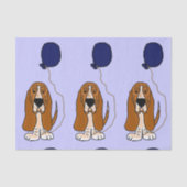 Funny Basset Hound Birthday Tissue Paper Tissuepapier (Voorkant)