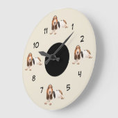 Funny Basset Hound Breed Wall Decor Grote Klok (Hoek)