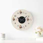 Funny Basset Hound Breed Wall Decor Grote Klok (Huis)