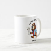 Funny Basset Hound Business Suit Coffee Koffiemok (Voorkant rechts)