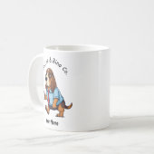 Funny Basset Hound Business Suit Coffee Koffiemok (Voorkant links)