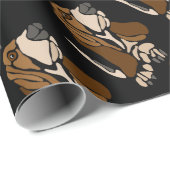 Funny Basset Hound Dog Art Cadeaupapier (Rol Hoek)