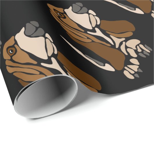 Funny Basset Hound Dog Art Cadeaupapier (Rol Hoek)