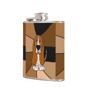 Funny Basset Hound Dog Art Heupfles (Links)