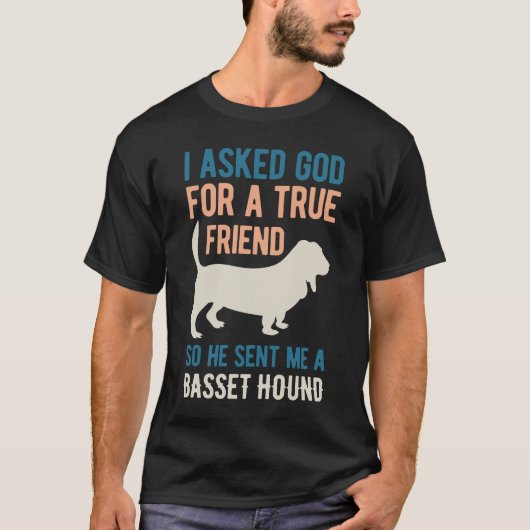 Funny Basset Hound Dog T-shirt (Voorkant)