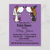Funny Basset Hound Dog Wedding Uitnodiging Briefkaart (Voorkant)
