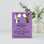 Funny Basset Hound Dog Wedding Uitnodiging Briefkaart (Staand voorkant)
