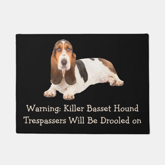 Funny Basset Hound Family Pet Welcome Mats Deurmat (Voorkant)
