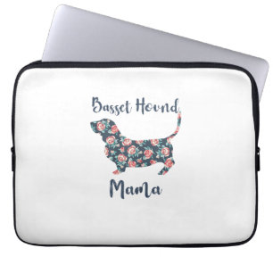 Funny Basset Hound Gifts Basset Hound Mom Shirt vo Laptop Sleeve