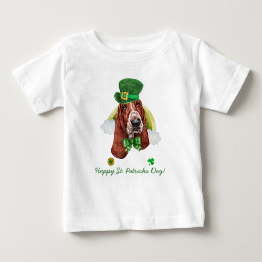 Funny Basset Hound Gold St. Patricks Day (Voorkant)